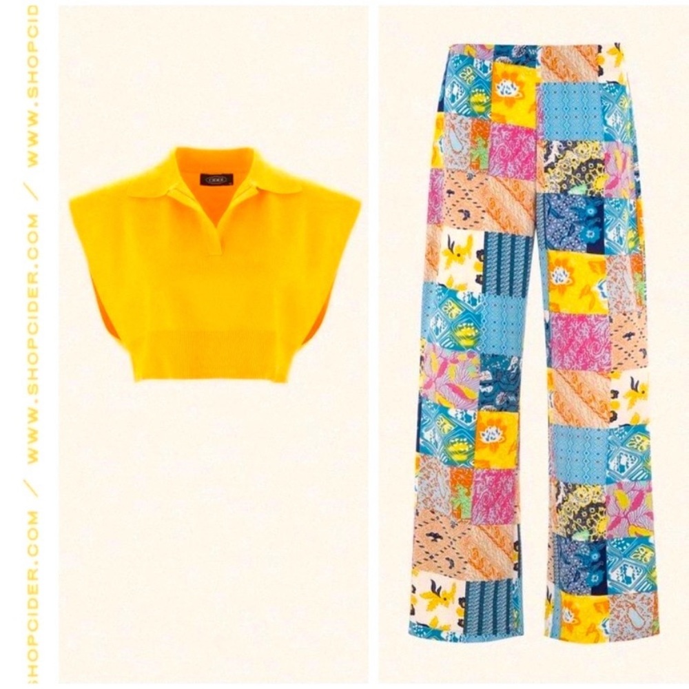 Cider Vibrant Patchwork Wide Leg Pants - image 1